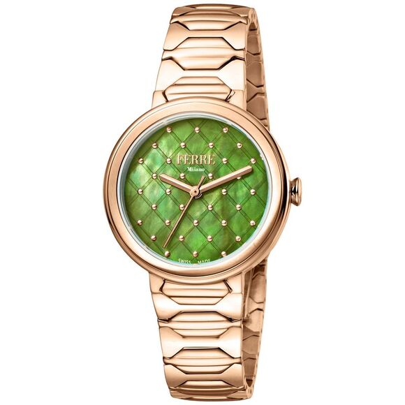 Ferre Milano Women's Classic Green Dial Watch - FM1L124M0081 - Picture 1 of 1